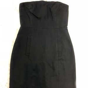 J crew black strapless dress size 6